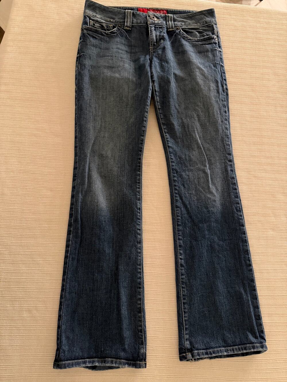 Guess Jeans Daredevil Boot Low Rise Dark Wash Denim 30